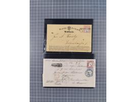 1872/74 (ca.), 16 frankierte Briefe/KarteGanzsache, dabei Auslandsbriefe, 'Muster ohne Wert', GAA, etc. 6 Atteste/Befund. Daz