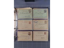 Berlin-Berliner Packetfahrt-Gesellschaft: 1886/1902, interessante Sammlung “Ganzsachenkarten und Streifbänder” mit ca.290 ung