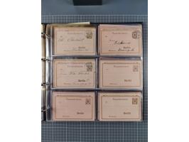 Berlin-Berliner Packetfahrt-Gesellschaft: 1886/1902, interessante Sammlung “Ganzsachenkarten und Streifbänder” mit ca.290 ung