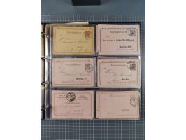 Berlin-Berliner Packetfahrt-Gesellschaft: 1886/1902, interessante Sammlung “Ganzsachenkarten und Streifbänder” mit ca.290 ung