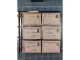 Berlin-Berliner Packetfahrt-Gesellschaft: 1886/1902, interessante Sammlung “Ganzsachenkarten und Streifbänder” mit ca.290 ung