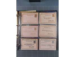 Berlin-Berliner Packetfahrt-Gesellschaft: 1886/1902, interessante Sammlung “Ganzsachenkarten und Streifbänder” mit ca.290 ung