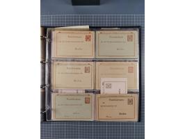 Berlin-Berliner Packetfahrt-Gesellschaft: 1886/1902, interessante Sammlung “Ganzsachenkarten und Streifbänder” mit ca.290 ung
