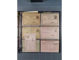 Berlin-Berliner Packetfahrt-Gesellschaft: 1886/1902, interessante Sammlung “Ganzsachenkarten und Streifbänder” mit ca.290 ung