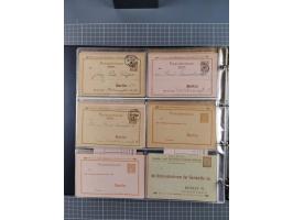 Berlin-Berliner Packetfahrt-Gesellschaft: 1886/1902, interessante Sammlung “Ganzsachenkarten und Streifbänder” mit ca.290 ung