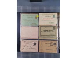 Berlin-Berliner Packetfahrt-Gesellschaft: 1886/1902, interessante Sammlung “Ganzsachenkarten und Streifbänder” mit ca.290 ung