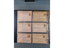 Berlin-Berliner Packetfahrt-Gesellschaft: 1886/1902, interessante Sammlung “Ganzsachenkarten und Streifbänder” mit ca.290 ung