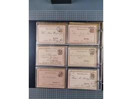 Berlin-Berliner Packetfahrt-Gesellschaft: 1886/1902, interessante Sammlung “Ganzsachenkarten und Streifbänder” mit ca.290 ung