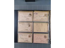 Berlin-Berliner Packetfahrt-Gesellschaft: 1886/1902, interessante Sammlung “Ganzsachenkarten und Streifbänder” mit ca.290 ung