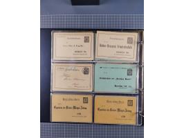 Berlin-Berliner Packetfahrt-Gesellschaft: 1886/1902, interessante Sammlung “Ganzsachenkarten und Streifbänder” mit ca.290 ung