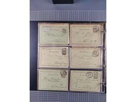 Berlin-Berliner Packetfahrt-Gesellschaft: 1886/1902, interessante Sammlung “Ganzsachenkarten und Streifbänder” mit ca.290 ung