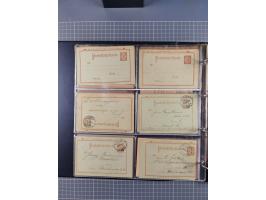 Berlin-Berliner Packetfahrt-Gesellschaft: 1886/1902, interessante Sammlung “Ganzsachenkarten und Streifbänder” mit ca.290 ung