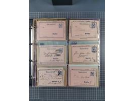 Berlin-Berliner Packetfahrt Gesellschaft: 1886/1900, umfangreiche Sammlung “Ganzsachen-Kartenbriefe und Umschläge” mit ca. &n