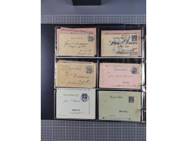Berlin-Berliner Packetfahrt Gesellschaft: 1886/1900, umfangreiche Sammlung “Ganzsachen-Kartenbriefe und Umschläge” mit ca. &n