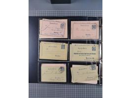 Berlin-Berliner Packetfahrt Gesellschaft: 1886/1900, umfangreiche Sammlung “Ganzsachen-Kartenbriefe und Umschläge” mit ca. &n