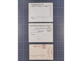 Bernburg-Courier: 1897/1900, Partie mit Mi.-Nr. 2 auf PF1 (Text und Teil der Adresse radiert), sechs ungebrauchte und gebrauc