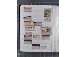 China bis Togo, interessante Sammlung loser R-Zettel mit ca. 330 Stück und 13 Siegelmarken inkl. in Schwarz aus Constantiniop