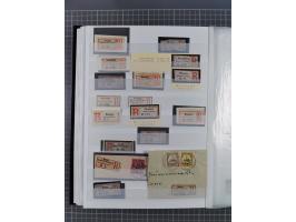 China bis Togo, interessante Sammlung loser R-Zettel mit ca. 330 Stück und 13 Siegelmarken inkl. in Schwarz aus Constantiniop