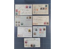 1900/13, Partie mit 8 R-Briefen und Karten sowie einer Vorderseite (Mogodor) von Cassablanca (2x mit verschiedenen R-Zettelty