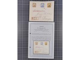 1896/1915, Partie mit 10 R-Briefen inkl. einem R-Brief nach DOA, einer R-Briefvorderseite aus Wilhelmstal 1914 und sieben ver