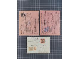 1896/1912, 23 R-Briefe ab Vorläufer-Ausgaben inkl. zwei R-Briefen aus der Mandatszeit mit alten deutschen R-Zetteln und zwei 