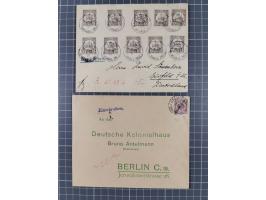 1900/11, Partie mit drei R-Briefen und einer R-Karte mit Text aus Jaluit mit Einzel- und Mehrfachfrankaturen, dabei Mi.-Nr. 2