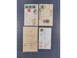 1901/19, Partie mit 12 R-Briefen bzw. einer R-Doppel-GSK mit Schwerpunkt bei der britischen Besatzungszeit mit nachverwendete