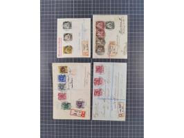 1901/19, Partie mit 12 R-Briefen bzw. einer R-Doppel-GSK mit Schwerpunkt bei der britischen Besatzungszeit mit nachverwendete