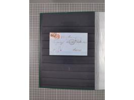 1857/67 (ca.), ein unfrankierter und 25 frankierte Briefe in das europäische Ausland, diverse Portostufen und Frankatur-Kombi