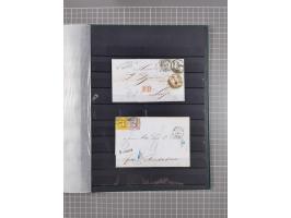 1857/67 (ca.), ein unfrankierter und 25 frankierte Briefe in das europäische Ausland, diverse Portostufen und Frankatur-Kombi