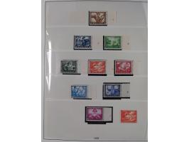 1933/45, meist postfrische Sammlung im Lindner-Falzlosalbum komplett mit vielen Besonderheiten. Mi. 482-495 postfrisch, Höchs