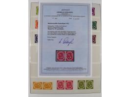 1951/94, postfrische Sammlung Dauerserien, dabei Posthorn in waagerechten oder senkrechten Paaren mit 3 Attesten und 6 Befund