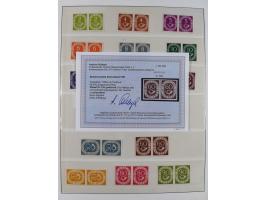 1951/94, postfrische Sammlung Dauerserien, dabei Posthorn in waagerechten oder senkrechten Paaren mit 3 Attesten und 6 Befund