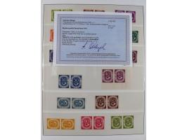 1951/94, postfrische Sammlung Dauerserien, dabei Posthorn in waagerechten oder senkrechten Paaren mit 3 Attesten und 6 Befund