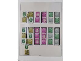 1951/54, gestempelte und meist postfrische Sammlung Zusammendrucke Posthorn und Heuss mit vielen geprüften Stücken wie H-Bl. 