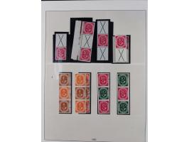 1951/54, gestempelte und meist postfrische Sammlung Zusammendrucke Posthorn und Heuss mit vielen geprüften Stücken wie H-Bl. 