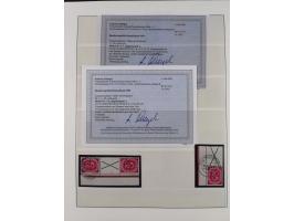 1951/54, gestempelte und meist postfrische Sammlung Zusammendrucke Posthorn und Heuss mit vielen geprüften Stücken wie H-Bl. 