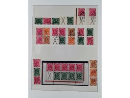 1951/54, gestempelte und meist postfrische Sammlung Zusammendrucke Posthorn und Heuss mit vielen geprüften Stücken wie H-Bl. 