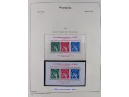 1948/90, postfrische komplette Sammlung Berlin im Vordruck-Album, dabei Besonderheiten wie Mi. 33 verschobener Aufdruck, gepr