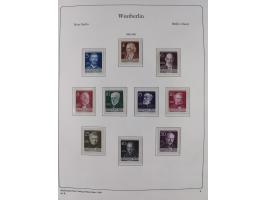 1948/90, postfrische komplette Sammlung Berlin im Vordruck-Album, dabei Besonderheiten wie Mi. 33 verschobener Aufdruck, gepr