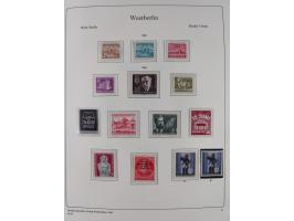 1948/90, postfrische komplette Sammlung Berlin im Vordruck-Album, dabei Besonderheiten wie Mi. 33 verschobener Aufdruck, gepr