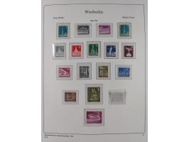 1948/90, postfrische komplette Sammlung Berlin im Vordruck-Album, dabei Besonderheiten wie Mi. 33 verschobener Aufdruck, gepr