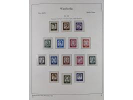1948/90, postfrische komplette Sammlung Berlin im Vordruck-Album, dabei Besonderheiten wie Mi. 33 verschobener Aufdruck, gepr