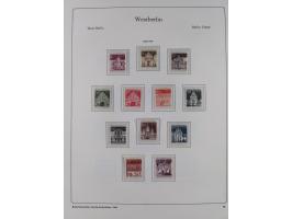 1948/90, postfrische komplette Sammlung Berlin im Vordruck-Album, dabei Besonderheiten wie Mi. 33 verschobener Aufdruck, gepr