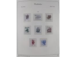 1948/90, postfrische komplette Sammlung Berlin im Vordruck-Album, dabei Besonderheiten wie Mi. 33 verschobener Aufdruck, gepr