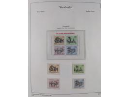 1948/90, postfrische komplette Sammlung Berlin im Vordruck-Album, dabei Besonderheiten wie Mi. 33 verschobener Aufdruck, gepr