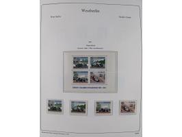 1948/90, postfrische komplette Sammlung Berlin im Vordruck-Album, dabei Besonderheiten wie Mi. 33 verschobener Aufdruck, gepr