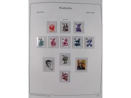 1948/90, postfrische komplette Sammlung Berlin im Vordruck-Album, dabei Besonderheiten wie Mi. 33 verschobener Aufdruck, gepr