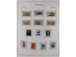 1948/90, postfrische komplette Sammlung Berlin im Vordruck-Album, dabei Besonderheiten wie Mi. 33 verschobener Aufdruck, gepr