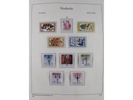 1948/90, postfrische komplette Sammlung Berlin im Vordruck-Album, dabei Besonderheiten wie Mi. 33 verschobener Aufdruck, gepr